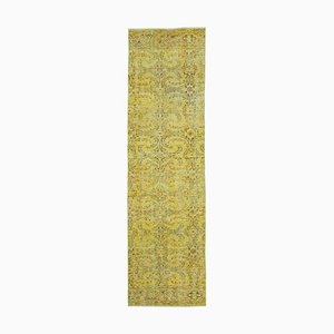 Yellow Overdyed Runner Rug