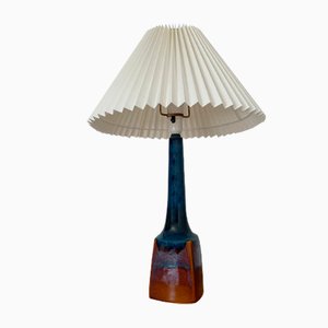 Dänische Vintage Keramik & Teak Lampe von Søholm, 1960er