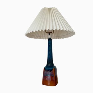 Lampe Vintage en Céramique et Teck de Søholm, Danemark, 1960s