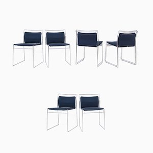 Steel and Cotton Chairs by Kazuhide Takahama for Gavina, Set of 6