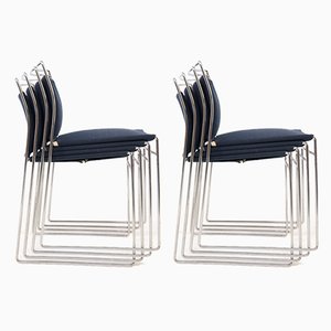 Steel and Cotton Chairs by Kazuhide Takahama for Gavina, Set of 8