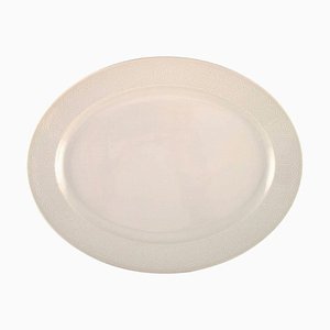 Grand Plat de Service Royal Copenhagen Blanc par Axel Salto, 1970s