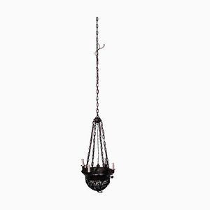 Wrought Iron Ceiling Torch Lamp