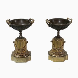 Vide-Poches Louis XVI en Bronze, Set de 2