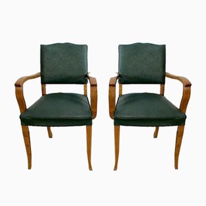 Bridge Armchairs in Natural Beech, 1950s, Set of 2