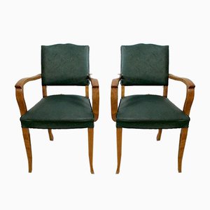 Bridge Sessel aus Buche, 1950er, 2er Set