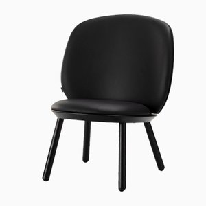 Naïve Low Chair in Lambada Black Leather by etc.etc. for Emko