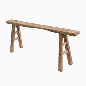 Antique Elm Pig Bench