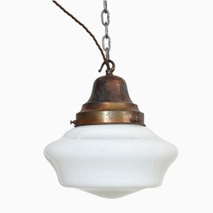 Antique Church Opaline Pendant Light