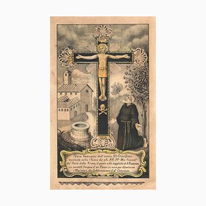 Eliane Petit, St. Francis and the Crucifix, Lithograph, Carlo Verdon, 1850s