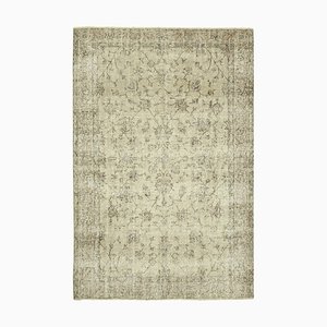 Beige Türkischer Vintage Teppich