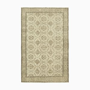 Beige Türkischer Vintage Teppich