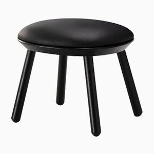 Naïve Ottoman in Lambada Black Leather by etc.etc. for Emko