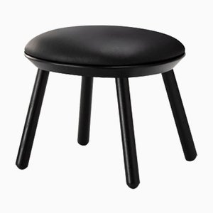 Pouf Naïve in pelle nera Lambada di etc.etc. per Emko