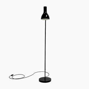 Skandinavische Vintage Stehlampe aus schwarzem Metall