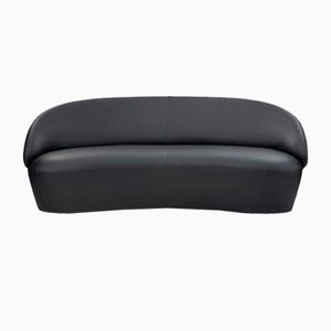 Naïve Sofa 2-Sitzer aus schwarzem Lambada Leder von etc.etc. für Emko