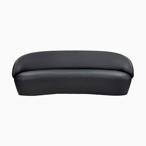 Naïve Sofa 3-Seater in Lambada Black Leather from Emko