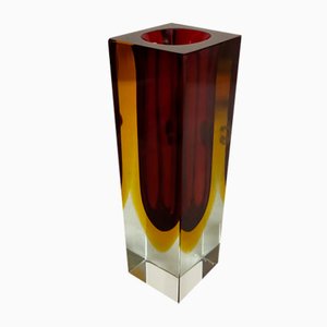 Sommerso Murano Glass Vase, Italy, 1970s