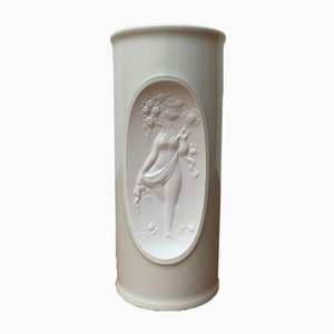 Weiße Mid-Century Porzellanvase von Bjørn Wiinblad für Rosenthal