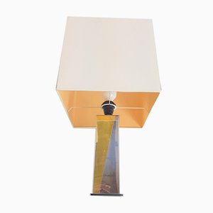Regency Brass and Chrome 2-Tone Table Lamp, 1970