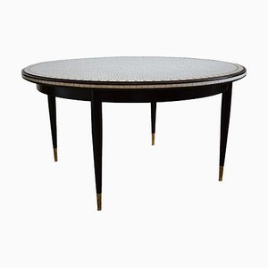 Mid-Century Modern Round Glass Mosaic Coffee Table by Berthold Muller