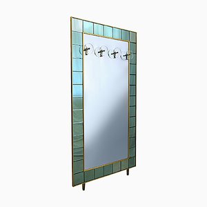 Miroir de Couloir et Portemanteau Mid-Century de Style Fontana Arte, Italie