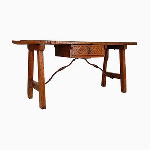 Grande Table Console ou Table d'Appoint Renaissance en Fer Forgé, Espagne, 17ème Siècle