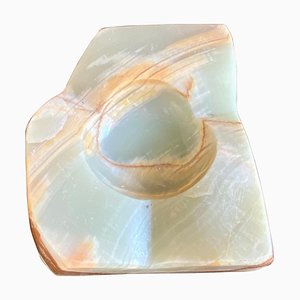 Alabaster Ashtray in Green Color, Italy, 1950s