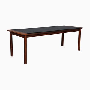 Coffee Table of Rosewood and Leather by Hans Olsen