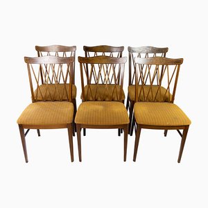 Chaises de Salle à Manger en Noyer, 1940s, Set de 6