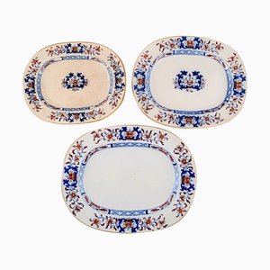 Antique Dishes in Hand-Painted Faience from Mintons, England, Set of 3