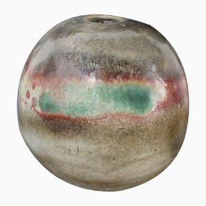 Large Spherical Stoneware Flower Vase by Ingeborg and Bruno Asshoff, 1960s