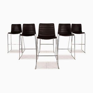 Catifa 46 Leather Chair Set from Arper, Set of 6