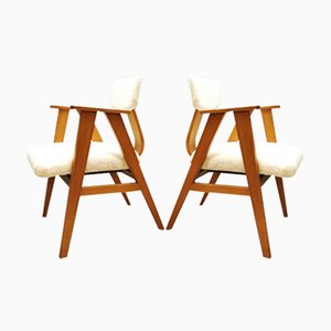 Niederländische Vintage Armlehnstühle von Stoelen für Pastoe, 1950er, 2er Set