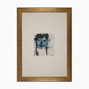 Sergio Barletta, Blue Face, Litografia originale, 1960