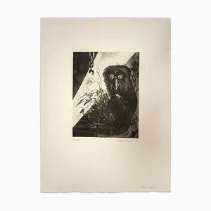 Leo Guida, The Owl, Original Etching, 1972