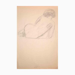 Dimitri Godicky Cwirko, Woman from Behind, Disegno a matita originale, anni '70