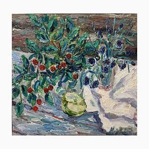 Georgij Moroz, Sour Cherries and Flowers, Oil, 2006