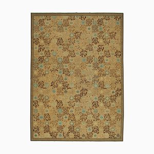 Beige Oushak Back Teppich