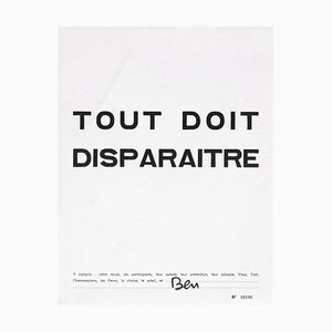 Tout doit disparaître par Ben Vautier