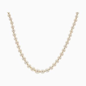 French Cultured Pearl Falling Necklace