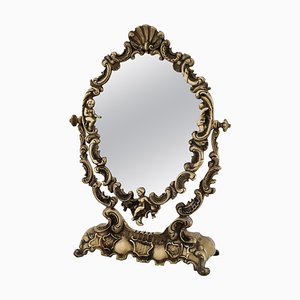 Toeletta Mid-Century con specchio in bronzo, Italia, anni '50