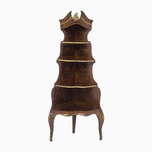 French Louis XV Style Étagère in Walnut Wood, Early 1900s