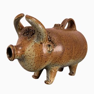 West German Ceramic Bull in Bottle Shape by Elly & Wilhelm Kuch for Studio Ceramics, Germany, 1970s
