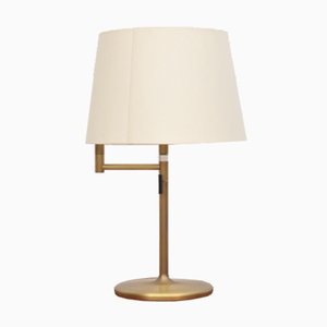 Lámpara de mesa de latón con brazo giratorio