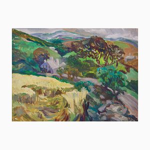 Provence Frankreich Landschaft, frühes 20. Jh., Impressionistisches Öl, Muriel Archer, 1935