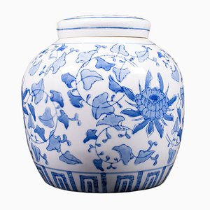 Vintage Oriental Decorative Ceramic Spice Jar, 1940s