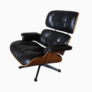Modell 670 Leder Lounge Chair von Charles & Ray Eames für Vitra, 1970er