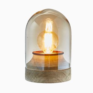 Lampe Globe en Bois de Peuplier et Verre de Cocobolo