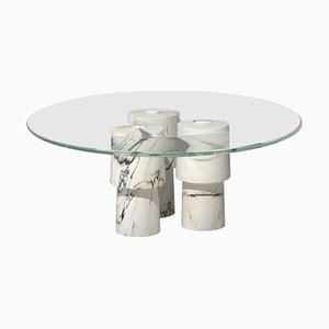 Tavolino da caffè basso in marmo di Samuele Brianza